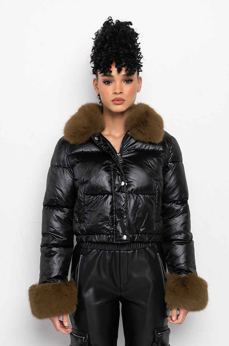 MAVERICK FAUX FUR PUFFER