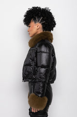 MAVERICK FAUX FUR PUFFER