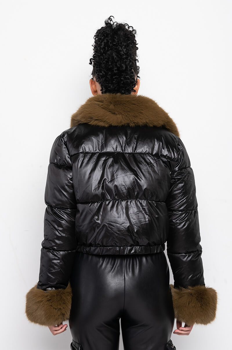 MAVERICK FAUX FUR PUFFER