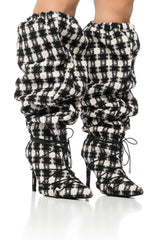 AZALEA WANG MEANDRA TWEED BOOT IN MULTI