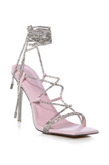 AZALEA WANG MOEY DIAMOND STRAP SANDAL IN PINK