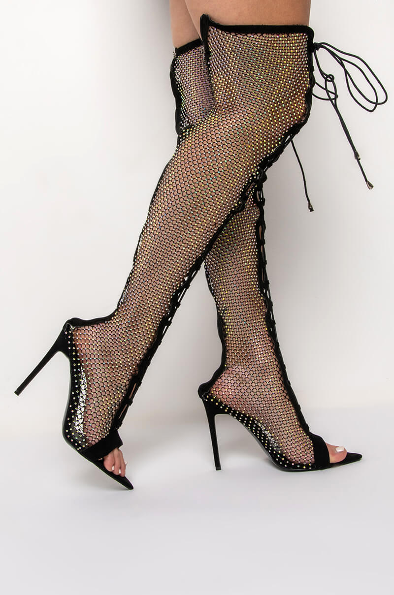 AZALEA WANG NIGHTS LIKE THIS STILETTO BOOT IN BLACK