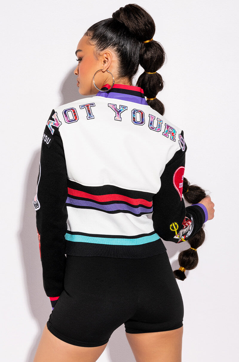 NOT YOURS FITTED SOCK BAND BOMBER
