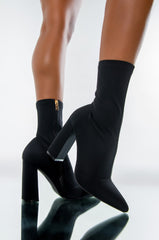 AZALEA WANG NOTHING LASTS FOREVER CHUNKY BOOTIE IN BLACK