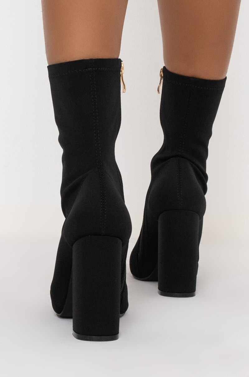 AZALEA WANG NOTHING LASTS FOREVER CHUNKY BOOTIE IN BLACK
