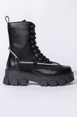 AZALEA WANG ON THE MOVE FLATFORM BOOTIE IN BLACK
