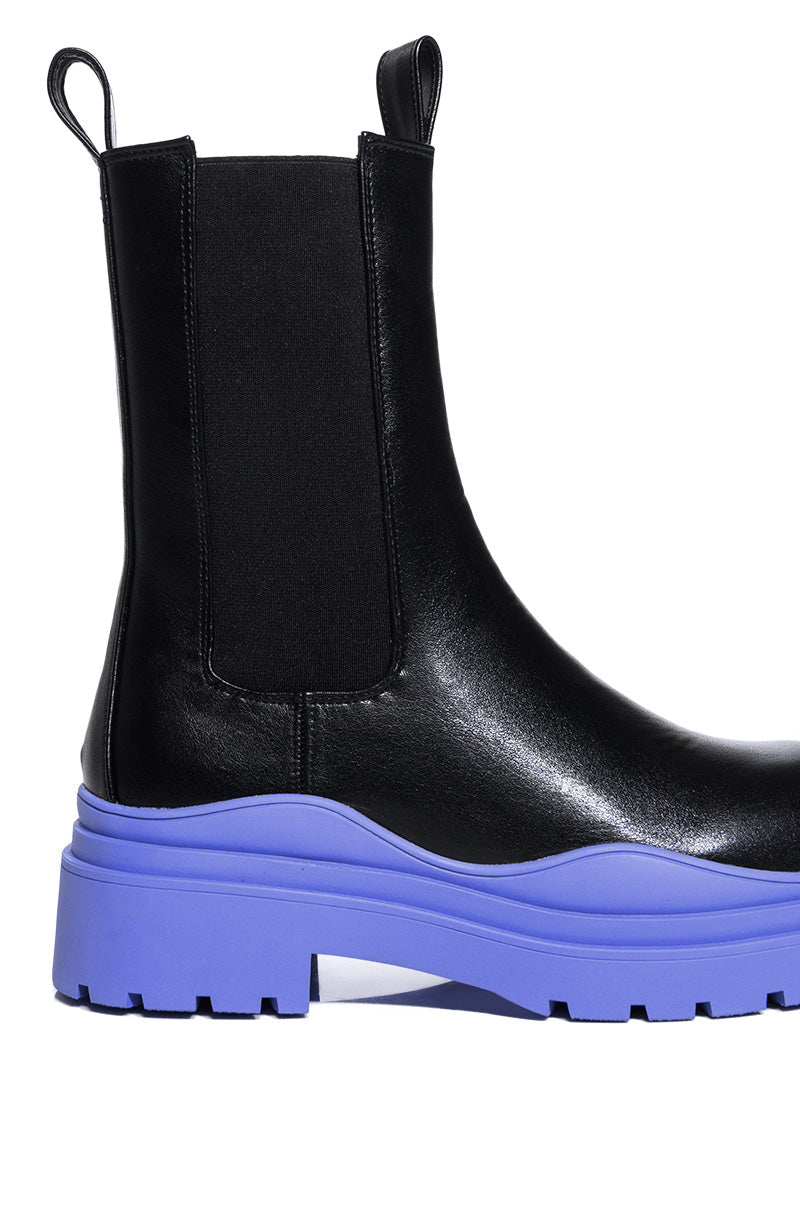AZALEA WANG ONLY IN MY DREAMS FLATFORM BOOTIE IN PERIWINKLE