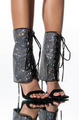 AZALEA WANG OUT ALL NIGHT STILETTO SANDAL IN BLACK