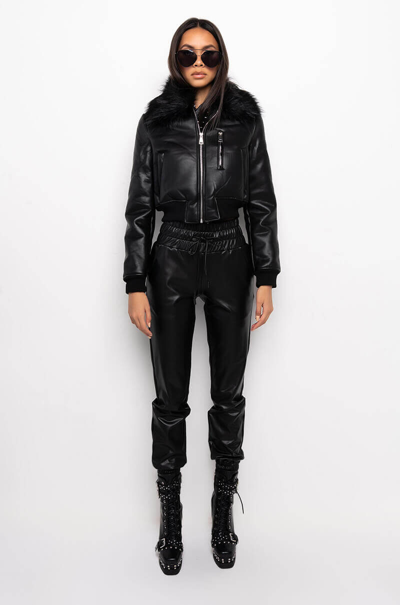 AZALEA WANG PARK CITY BONDED BOMBER JACKET