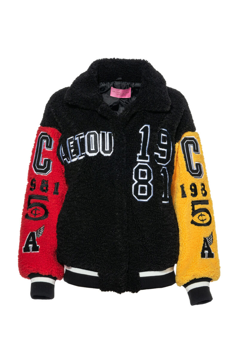 SOLO BEAR TEDDY VARSITY JACKET