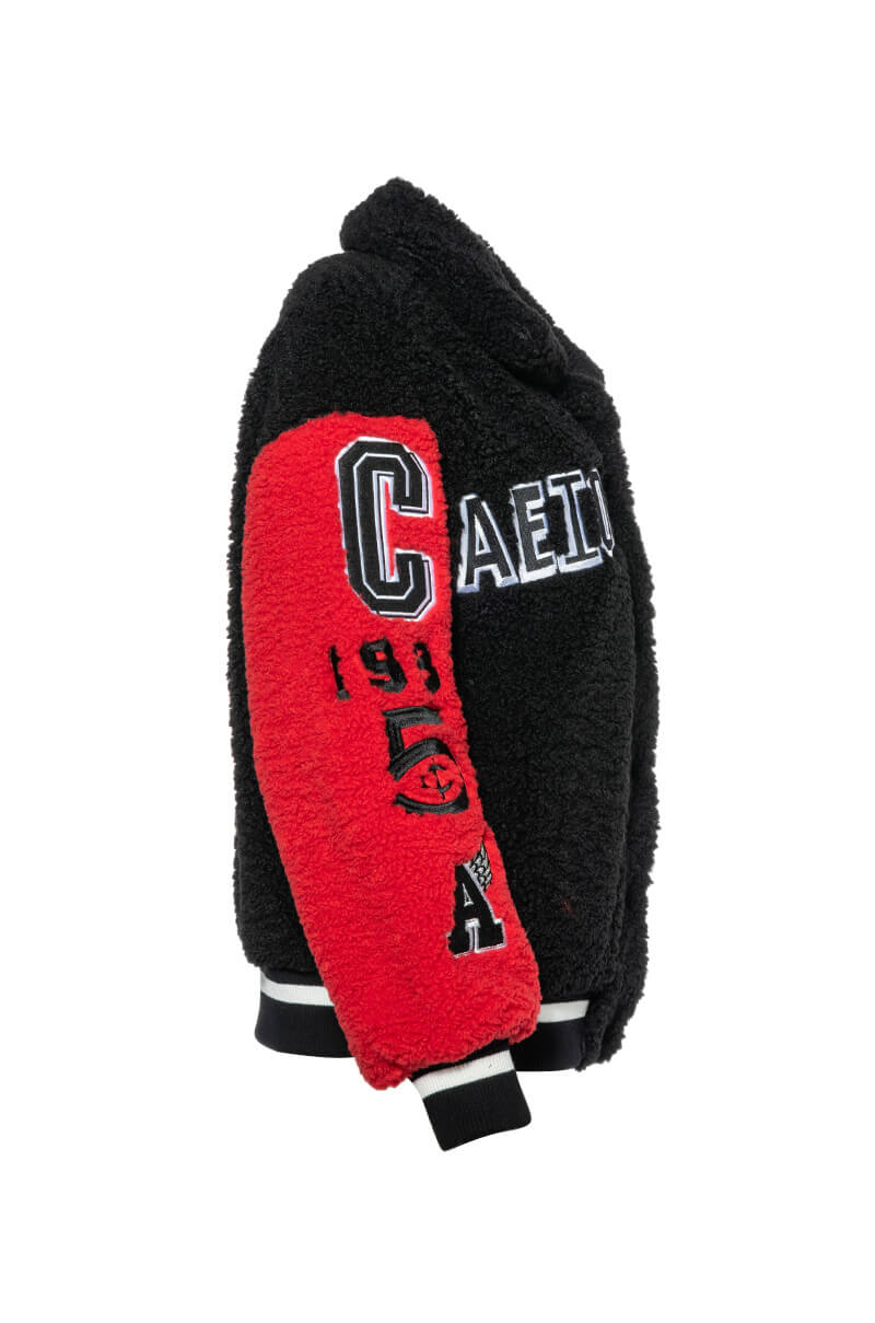 SOLO BEAR TEDDY VARSITY JACKET