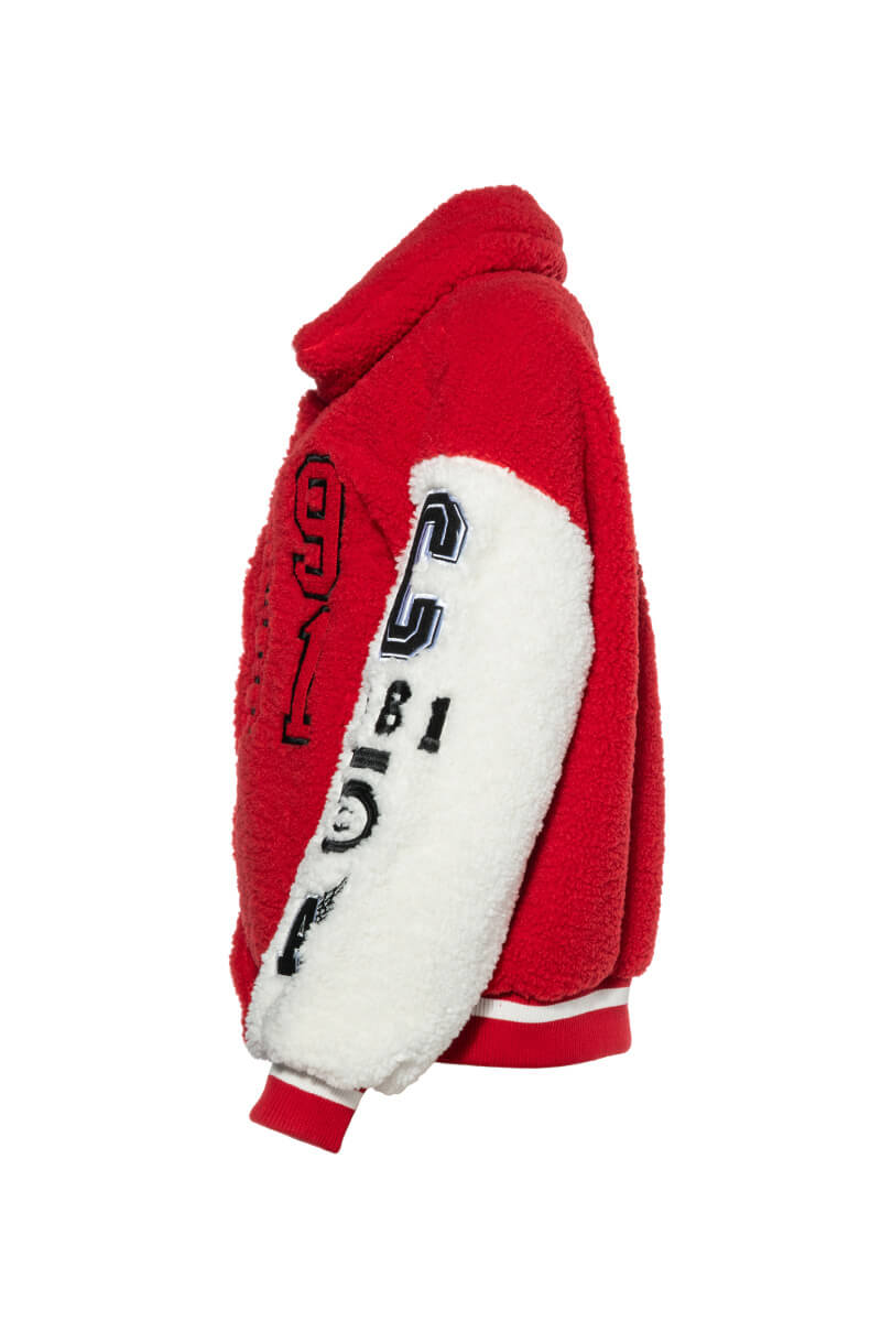 SOLO BEAR TEDDY VARSITY JACKET