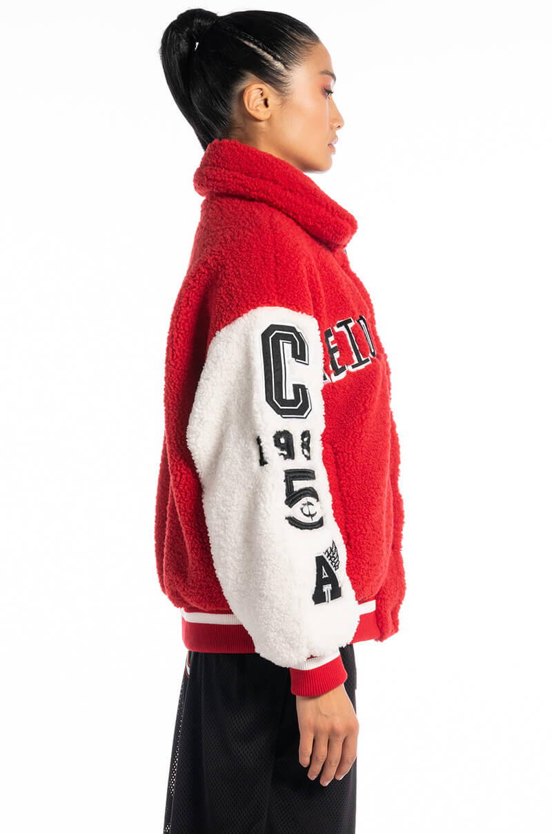 SOLO BEAR TEDDY VARSITY JACKET