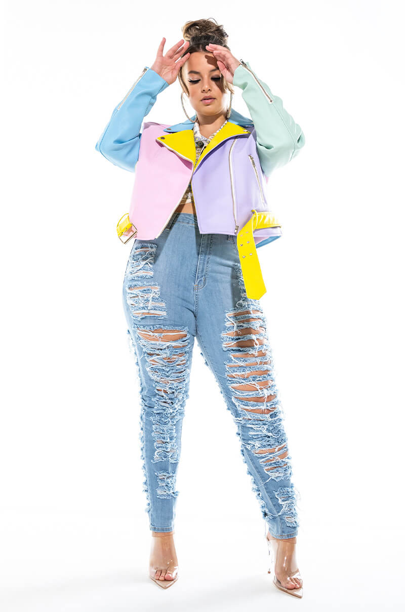 PASTEL DREAMS MOTO JACKET