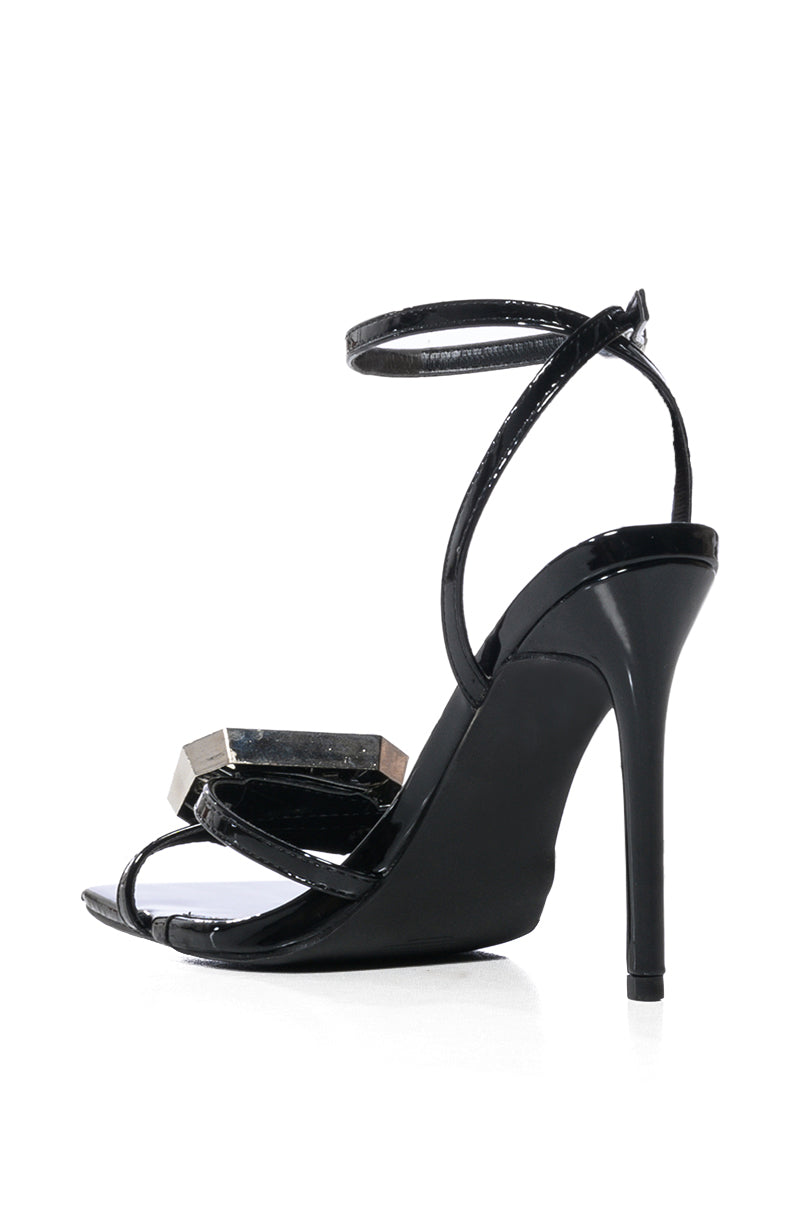 AZALEA WANG QUELLA BLACK STILETTO SANDAL