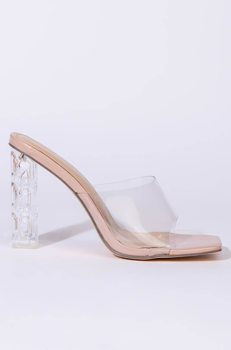 AZALEA WANG SATURDAY NIGHT MOOD CHUNKY SANDAL IN NUDE