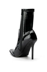 AZALEA WANG SERENITY PATENT STRETCH BOOTIE IN BLACKPATENT