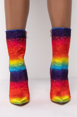 AZALEA WANG SPARKLE LIKE THAT STILETTO BOOTIE IN RAINBOW