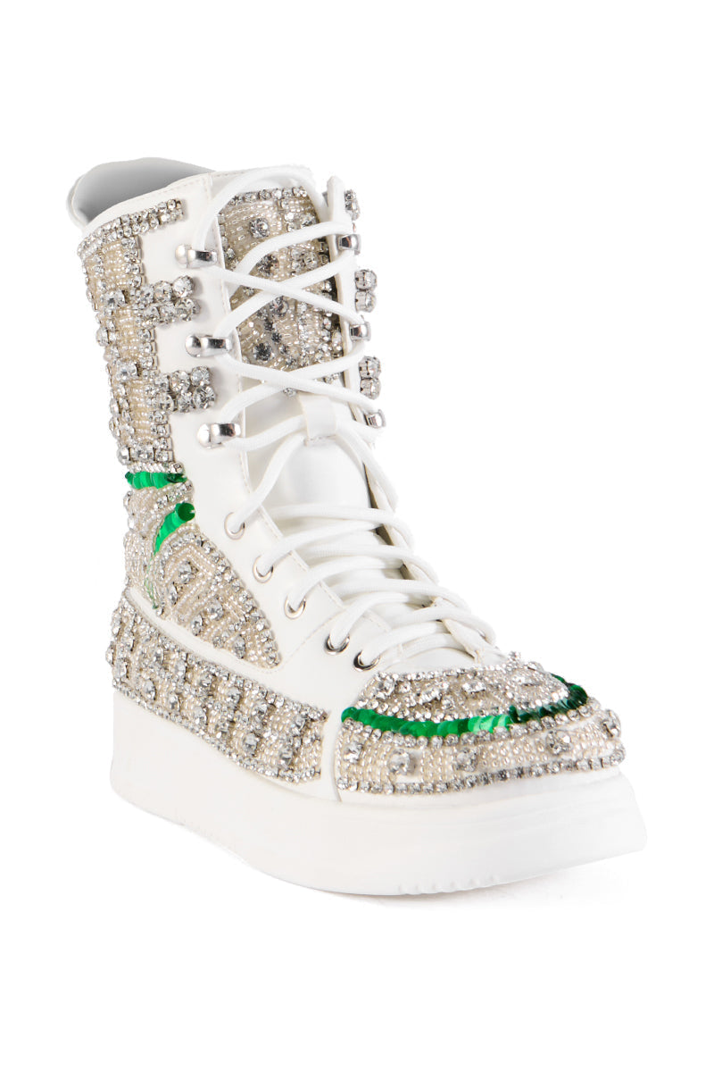 AZALEA WANG STANDOUT WHITE SNEAKER