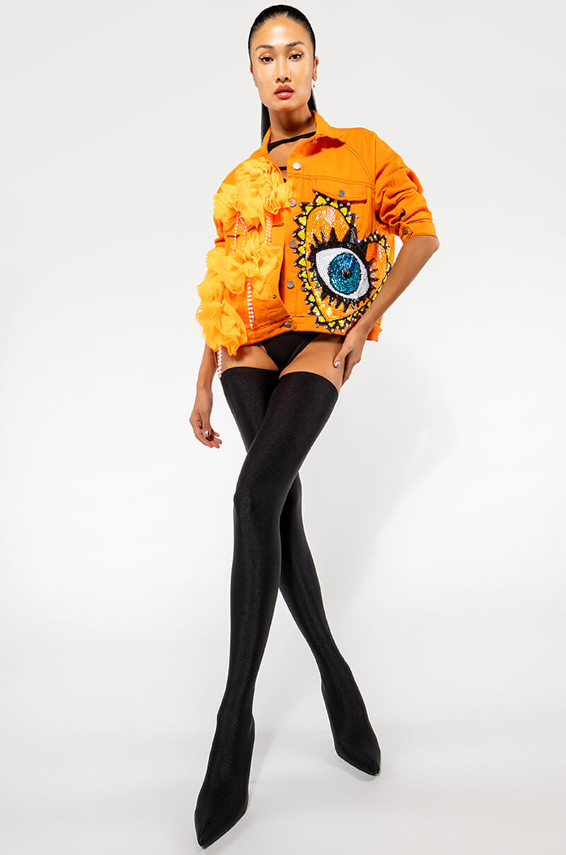 AZALEA WANG LOVE STRUCK THIGH HIGH STILETTO BOOT IN BLACK