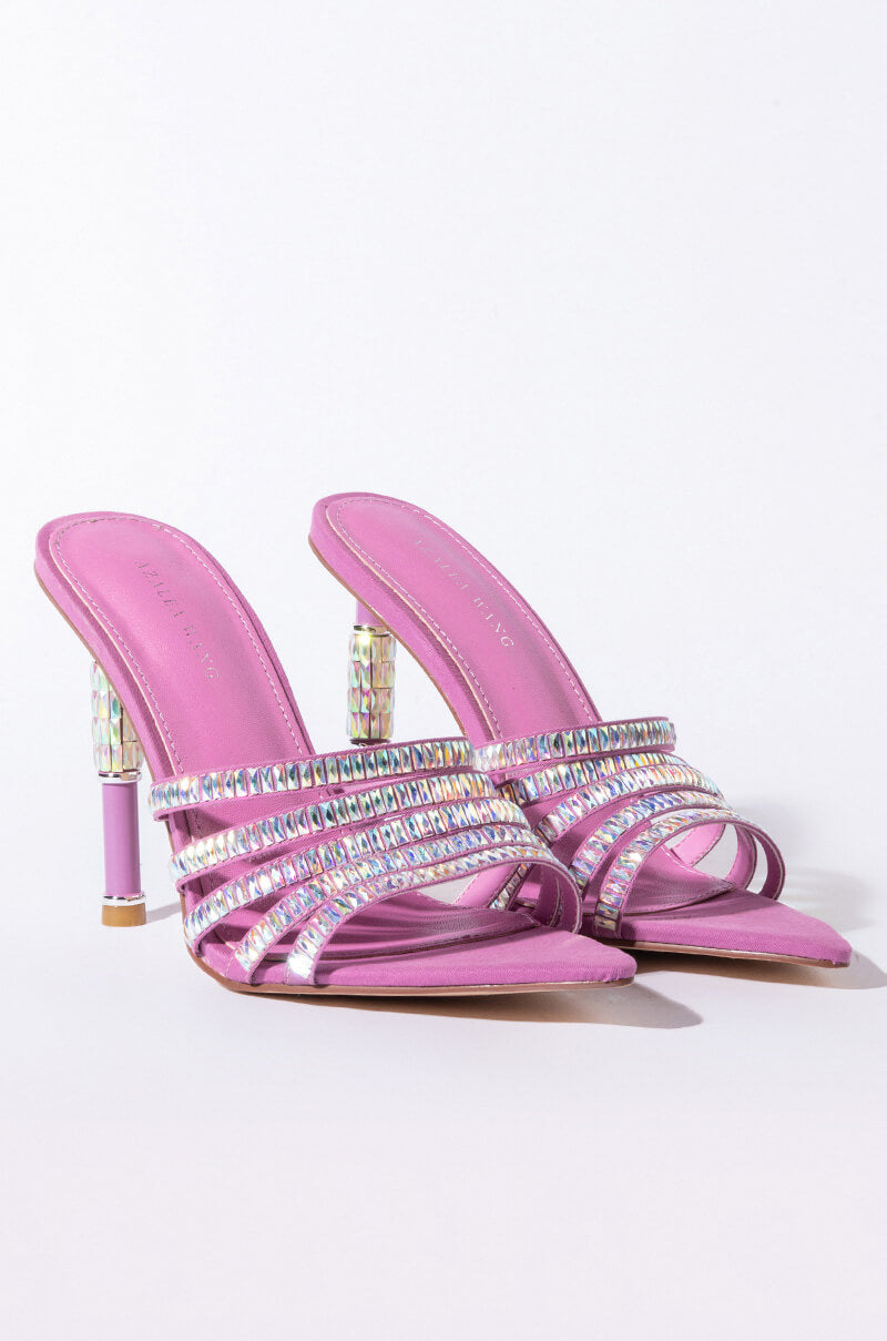 AZALEA WANG TAKE IT BACK STILETTO SANDAL IN PURPLE
