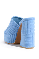 AZALEA WANG MARITZA BLUE TERRY MULE
