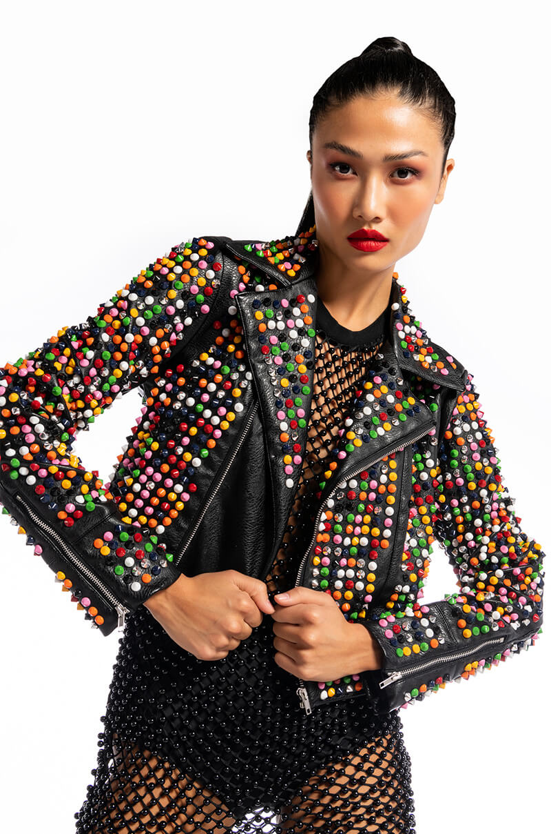 TASTE THE RAINBOW MOTO JACKET