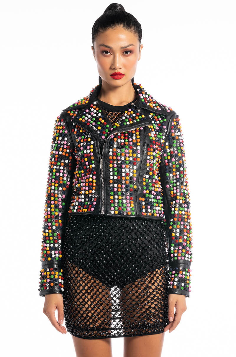 TASTE THE RAINBOW MOTO JACKET