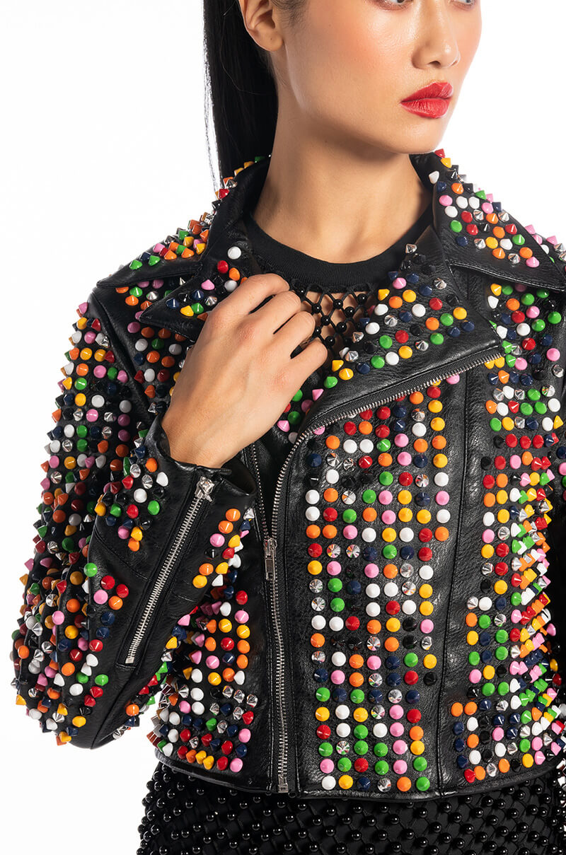TASTE THE RAINBOW MOTO JACKET