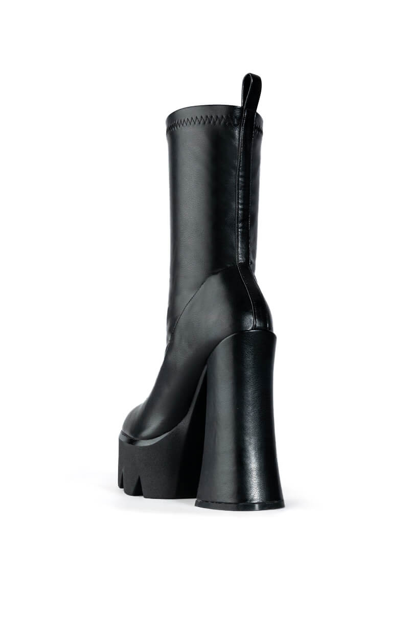 AZALEA WANG TATI CHUNKY BOOT IN BLACK