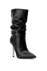 AZALEA WANG JAYLA SLOUCH STILETTO BOOTIE IN BLACK