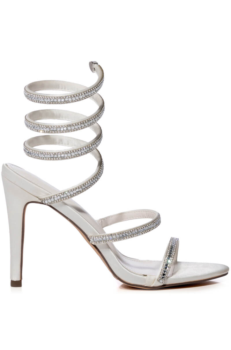 AZALEA WANG WRENLEY STILETTO SANDAL IN WHITE