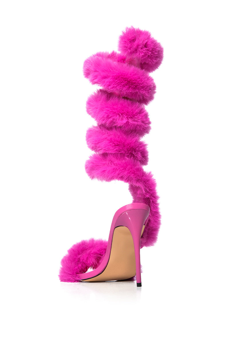 AZALEA WANG YASEEN FUR WRAP UP SANDAL