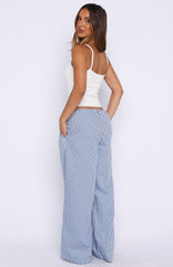 The Sweetest Love Drawstring Pants Blue/Navy Stripe