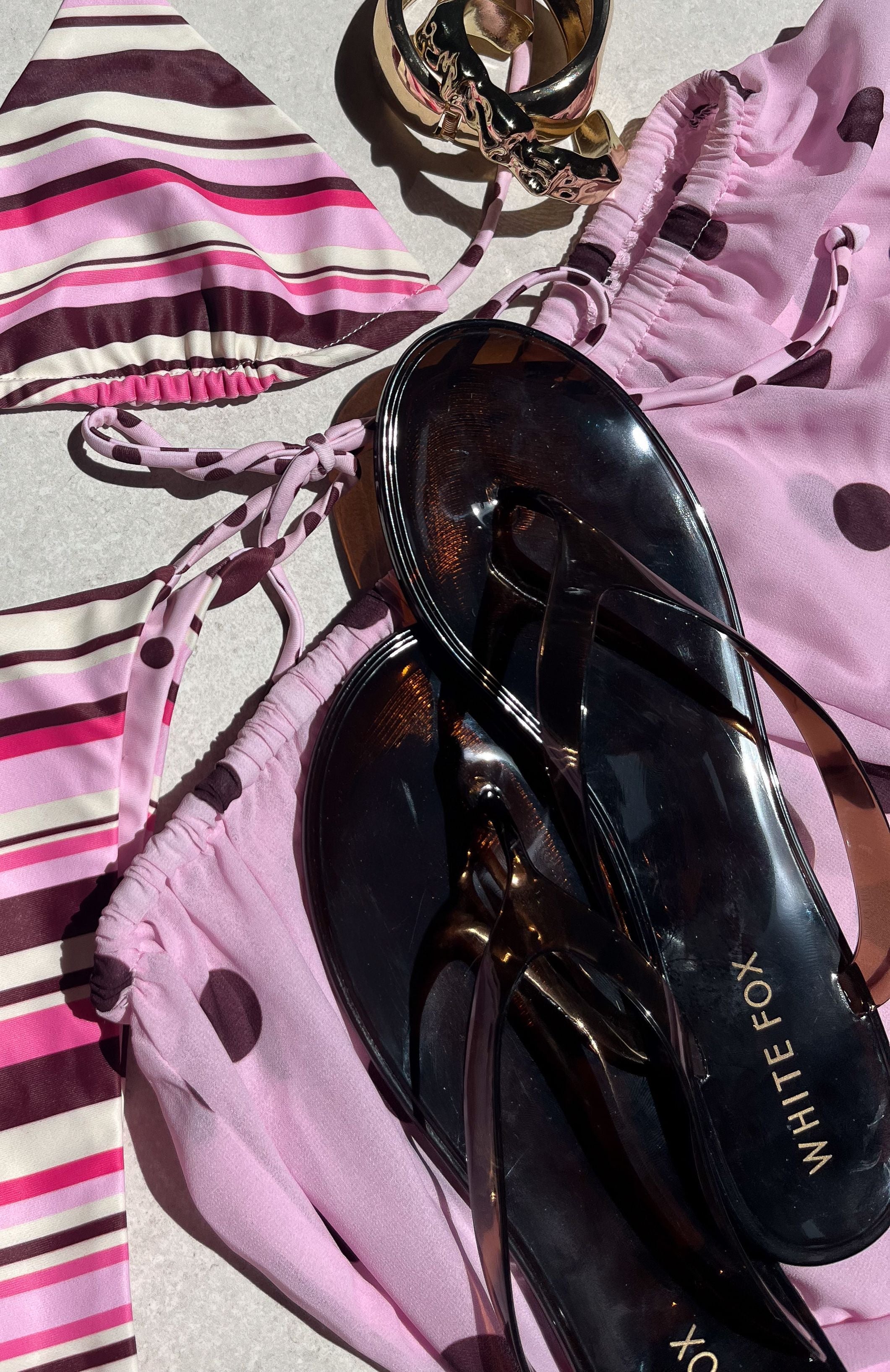 Dean Jelly Thong Sandals Chocolate