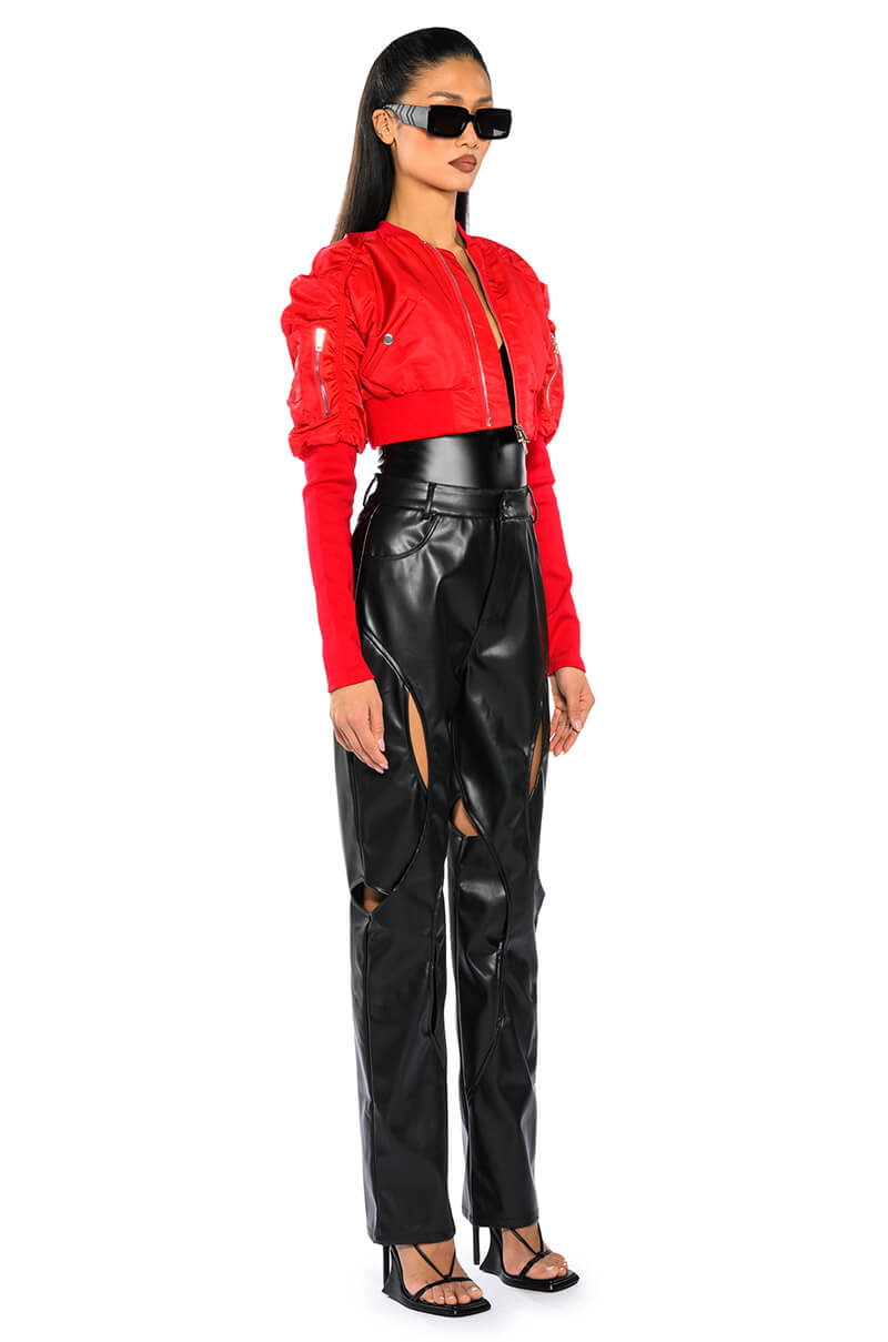 BABBS SKINNY ARM BOMBER JACKET
