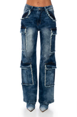 BABY GIRL CARGO JEANS