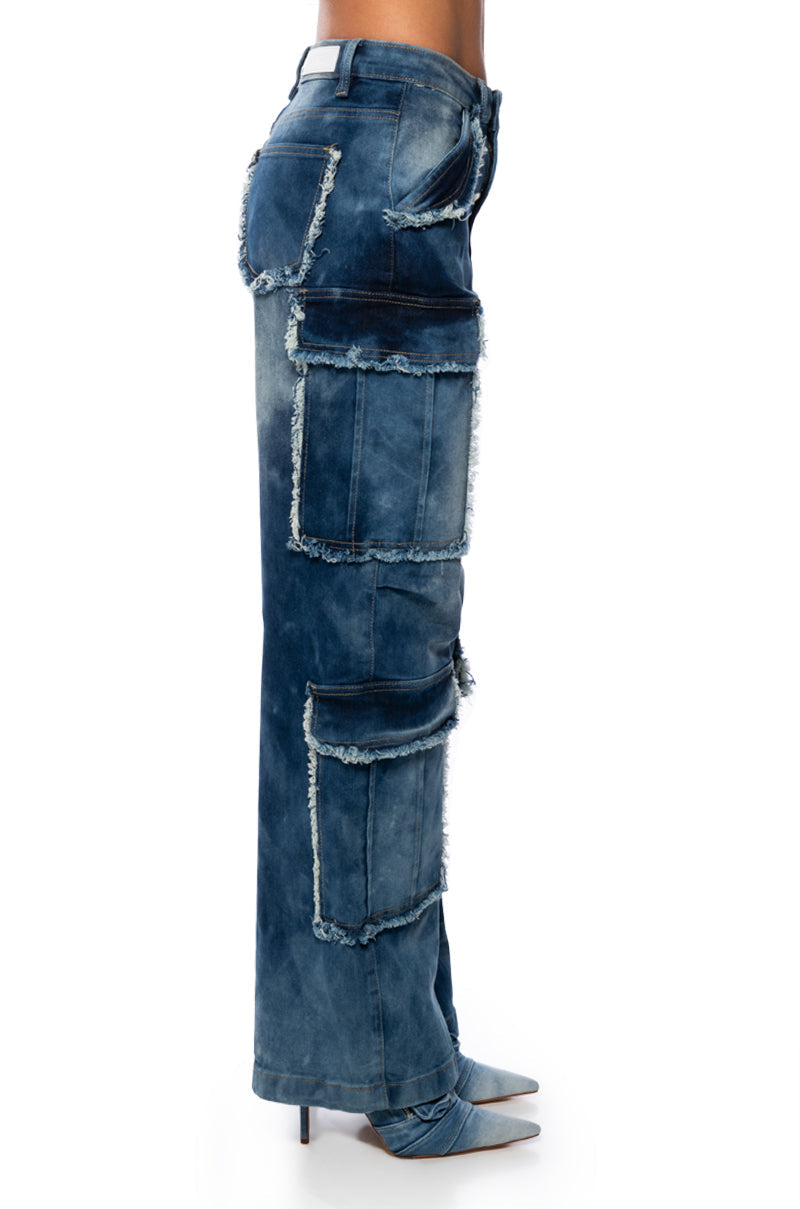BABY GIRL CARGO JEANS