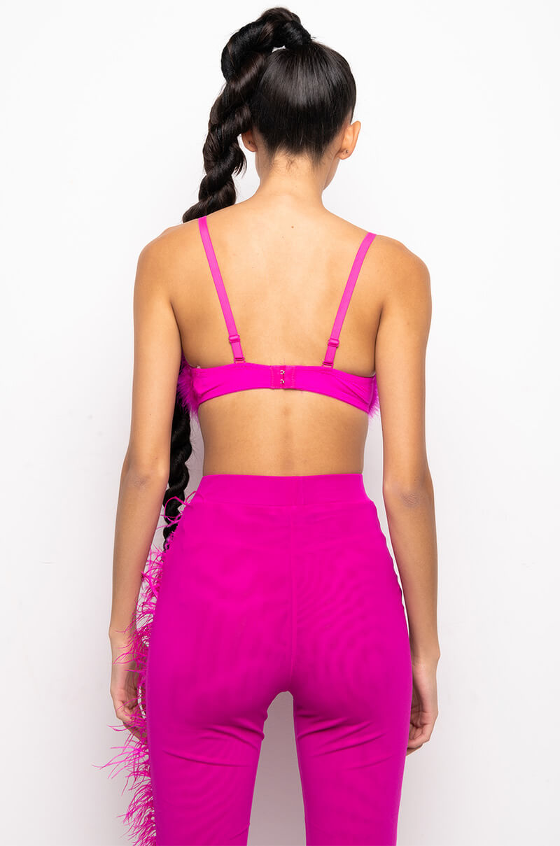 BABY PLEASE FEATHERS BRALETTE