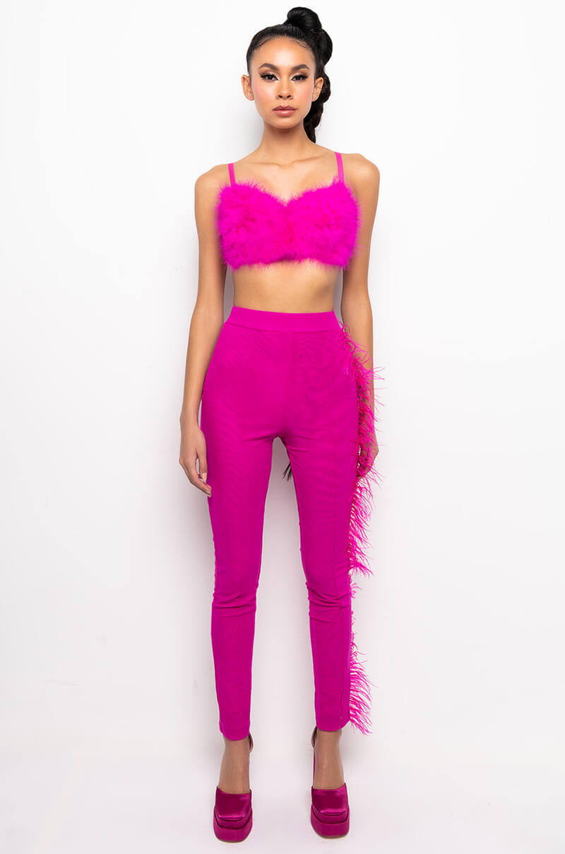 BABY PLEASE FEATHERS BRALETTE