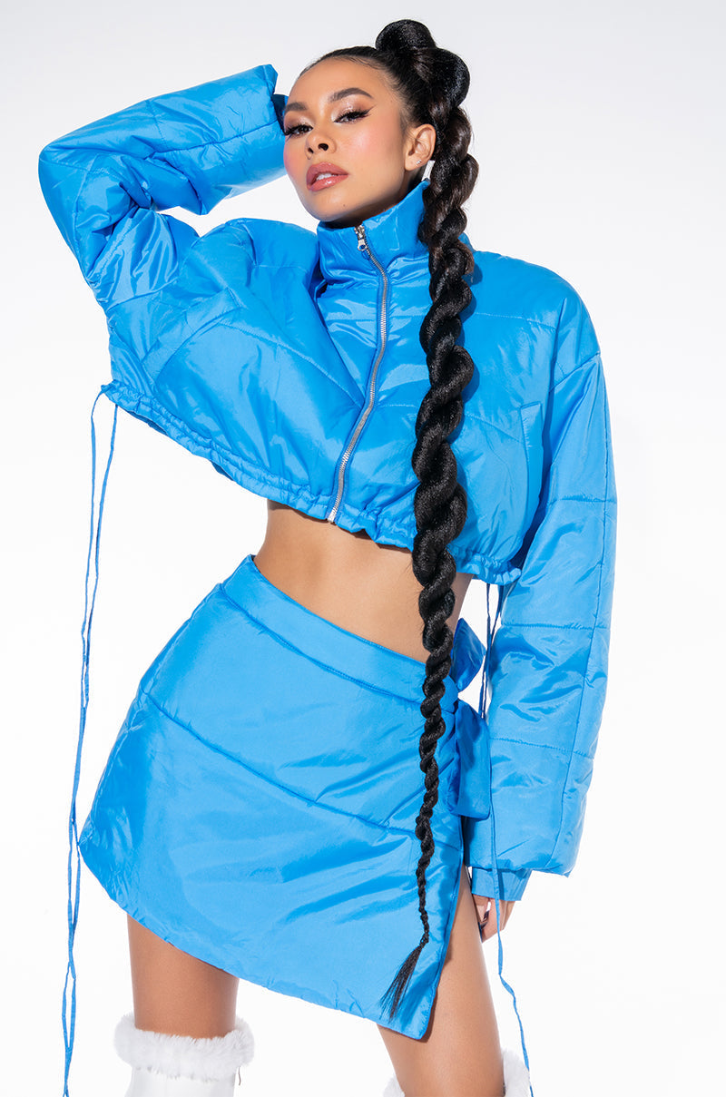 BACK AGAIN CROPPED PUFFER BOMBER