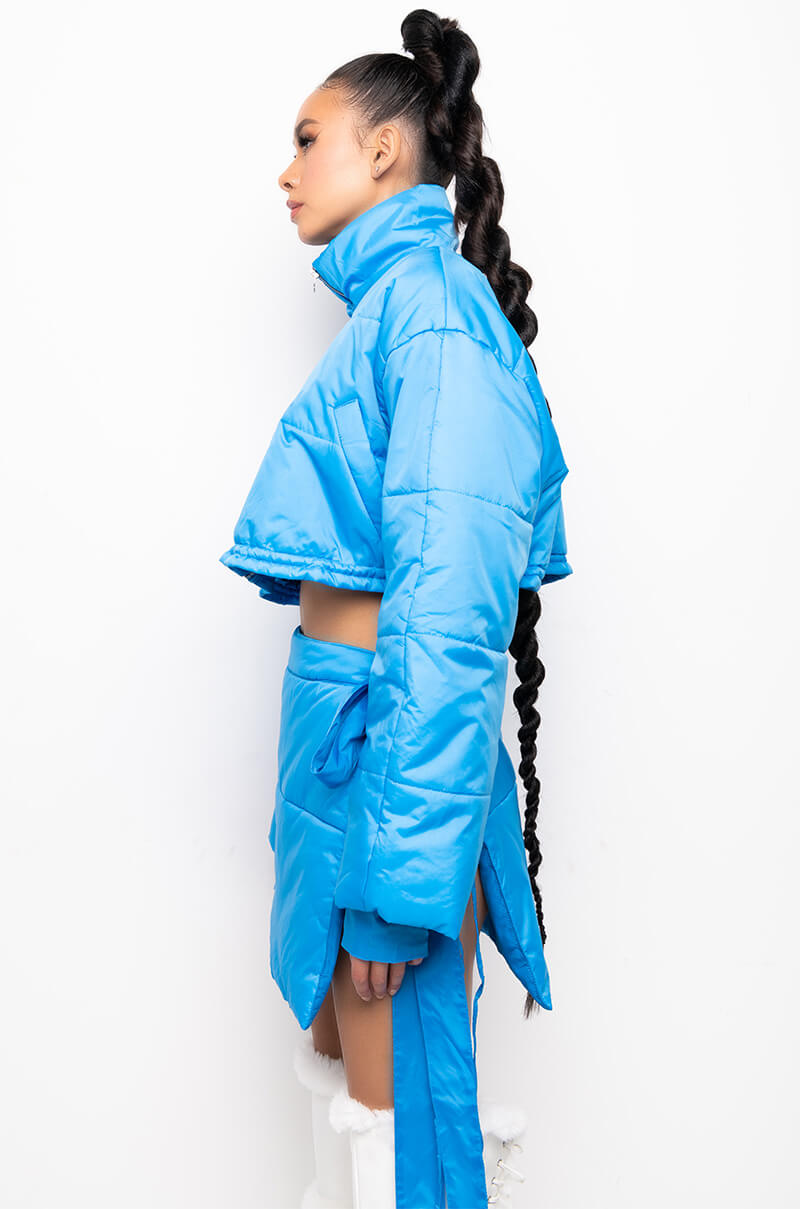 BACK AGAIN CROPPED PUFFER BOMBER