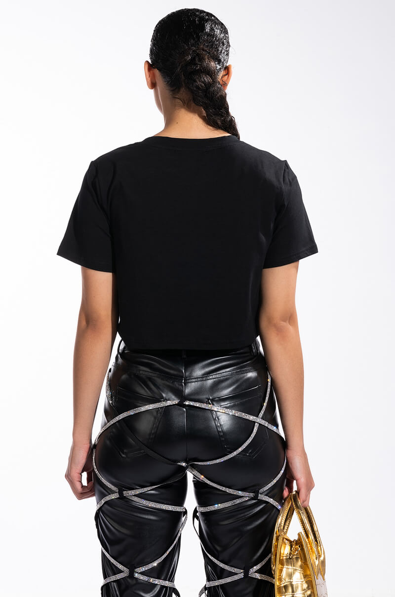 BAD BISH EMBELLISHED SHORT SLEEVE TSHIRT
