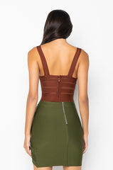 BANDAGE SLEEVELESS BODYSUIT