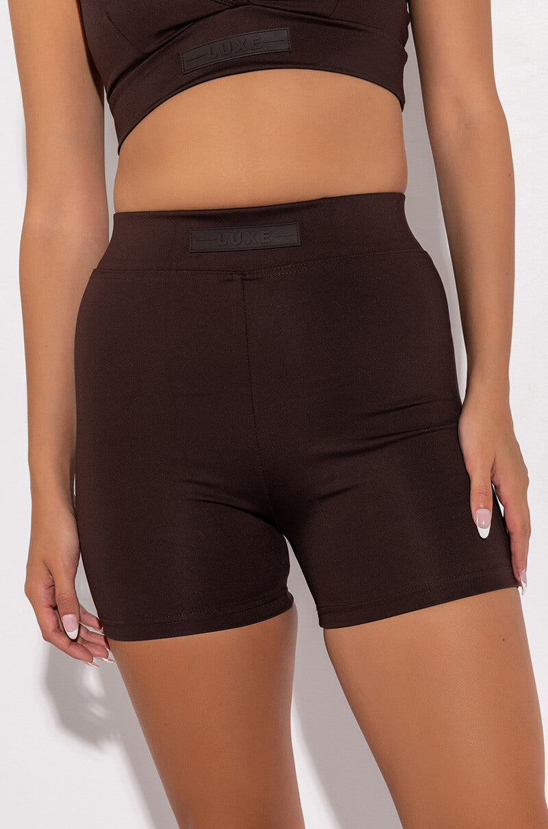 BASIC LUXE MOCHA BIKER SHORT