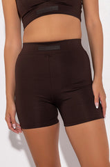 BASIC LUXE MOCHA BIKER SHORT