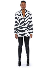 BE BOLD OVERSIZED ZEBRA BLAZER