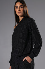 BE HERE TEXTURED PULLOVER SWEATSHIRT