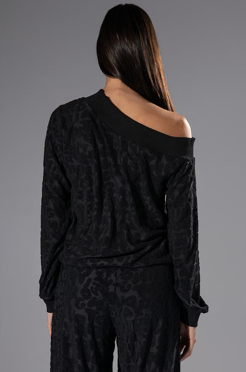 BE HERE TEXTURED PULLOVER SWEATSHIRT