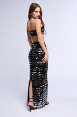BEACH WAVES SEQUIN EMBELLISHED MAXI SKIRT